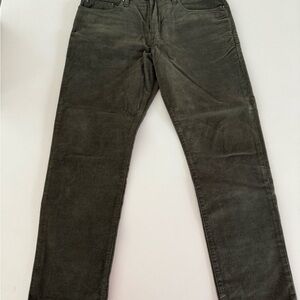 GAP Men's Olive Corduroy Pants Slim GapFlex 34x30